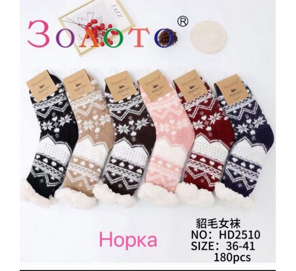 Шкарпетки жіночі 12 шт (36-41 р) норка/хутро KiE_HD2510