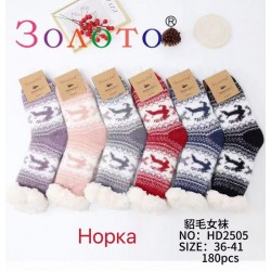 Шкарпетки жіночі 12 шт (36-41 р) норка/хутро KiE_HD2505