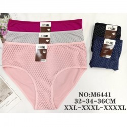 Труси жіночі батал, 12 шт (2-4XL) коттон KiE_M6441