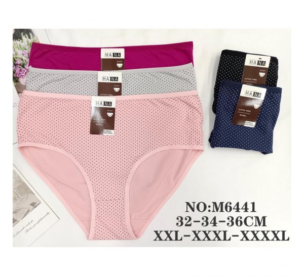 Труси жіночі батал, 12 шт (2-4XL) коттон KiE_M6441
