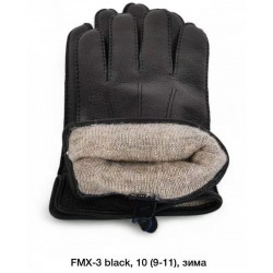 Перчатки мужские 10 шт (9-11 р) кожа/шерсть LeR_FMX-3