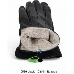 Перчатки мужские, сенсор 10 шт (10-12 р) кожа/шерсть LeR_0536