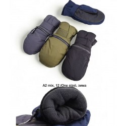 Варежки мужские 12 шт (норма) нейлон/флис LeR_A-2