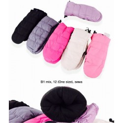 Варежки женские 12 шт (норма) нейлон/флис LeR_B-1