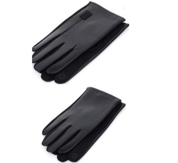 Рукавички чоловічі, сенсор 10 шт (11-13 р) замша/плюш LeR_18