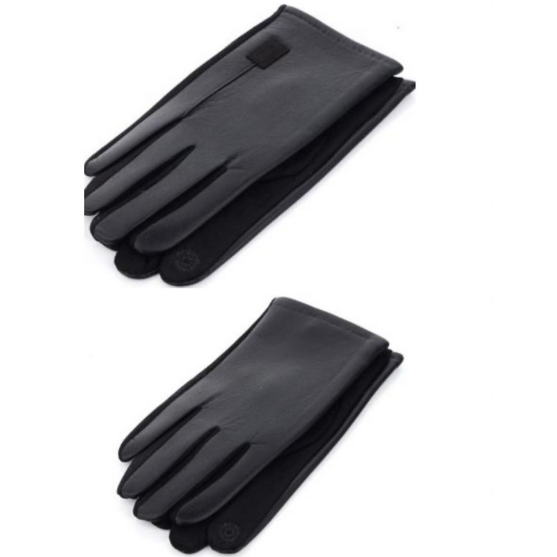 Перчатки мужские, сенсор 10 шт (11-13 р) замша/плюш LeR_18