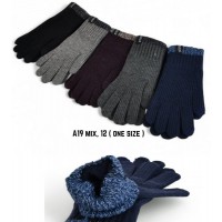 Перчатки мужские 12 шт (норма) акрил LeR_A-19