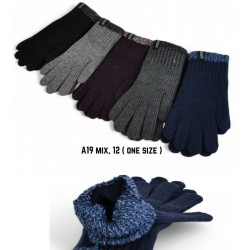 Перчатки мужские 12 шт (норма) акрил LeR_A-19