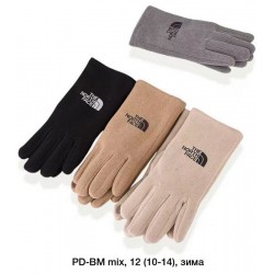 Рукавички підліткові, сенсор 12 шт (S-L) драп/хутро LeR_PD-BM