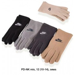 Рукавички підліткові, сенсор 12 шт (S-L) драп/хутро LeR_PD-NK