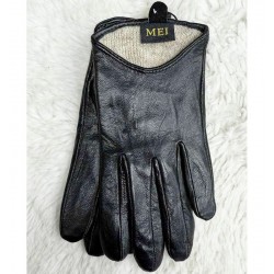 Перчатки женские 12 шт (6,5-9 р) кожа/шерсть LeR_528b