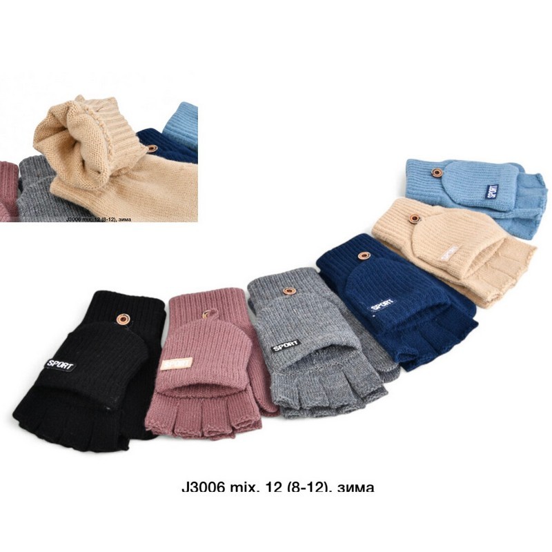 Перчатки женские 12 шт (универсальный) акрил LeR_J3006