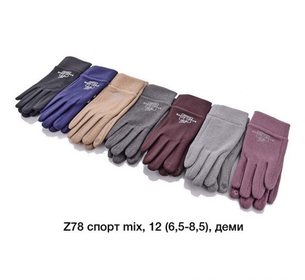 Рукавички жіночі, сенсор 12 шт (6,5-8,5 р) кашемір/плюш LeR_Z79