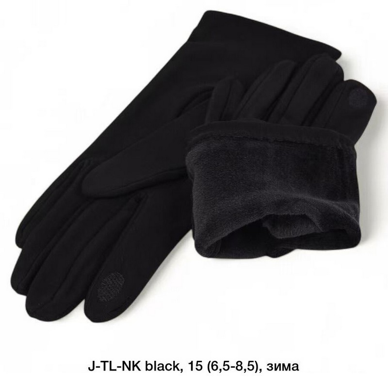 Перчатки женские, сенсор 15 шт (6,5-8,5 р) стрейч/плюш LeR_TL-NKb