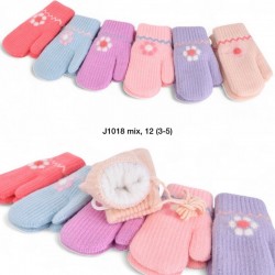 Рукавиці подвійні дитячі 12 шт (3-5 років) акріл LeR_J1018