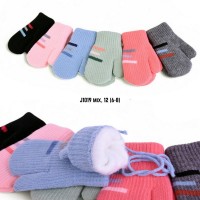 Рукавиці подвійні дитячі 12 шт (4-6 років) акріл LeR_J1019