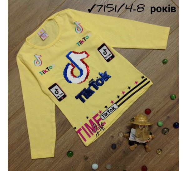 Батник для девочек 5 шт коттон (4-8 лет) MiLi_7151b
