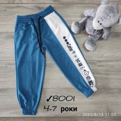 Спорт штаны для мальчиков 4 шт двунить (4-7 лет) MiLi_8001b