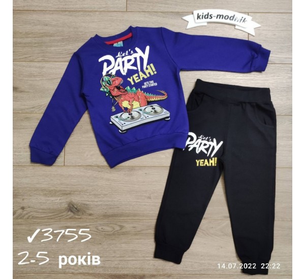 Костюм для хлопчиків 4 шт двонитка (2-5 років) MiLi_3755c