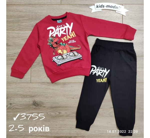 Костюм для хлопчиків 4 шт двонитка (2-5 років) MiLi_3755d