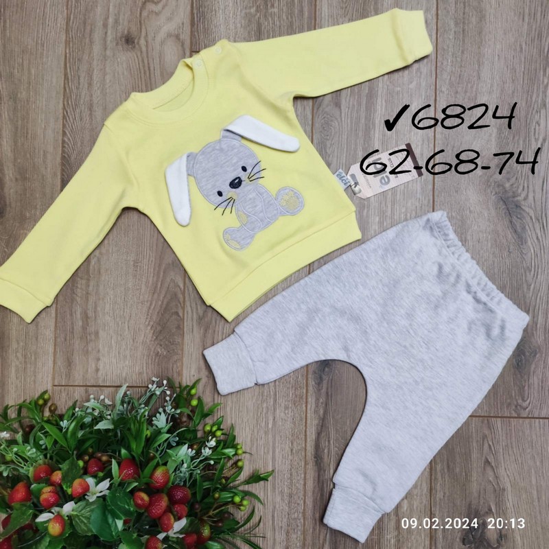 Костюм для младенцев 3 шт интерлок (3-9 мес) MiLi_6824b