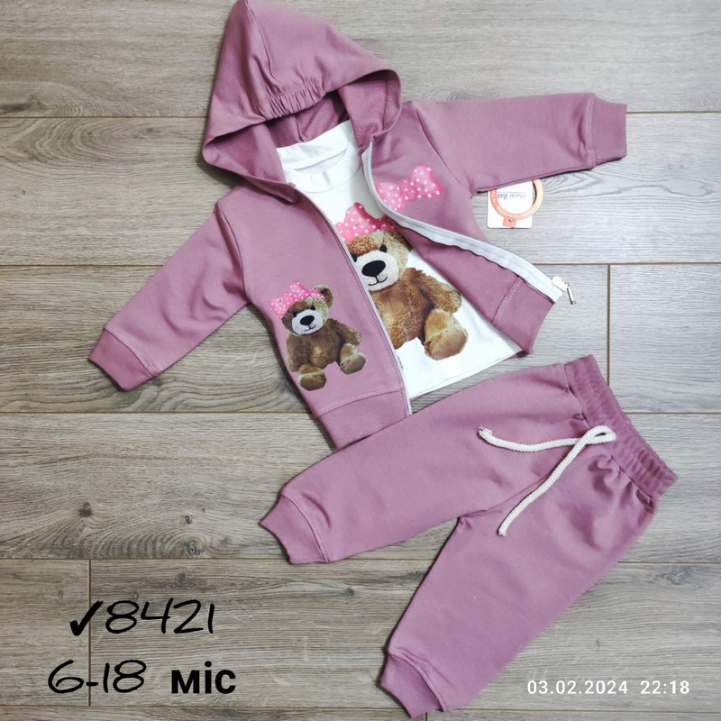 Костюм 3-ка для младенцев 4 шт коттон (6-18 мес) MiLi_8421b