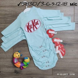 Боди для младенцев 5 шт интерлок (3-18 мес) MiLi_5830d