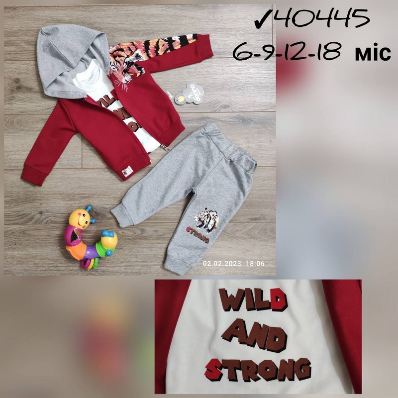 Костюм 3-ка для младенцев 4 шт коттон (6-24 мес) MiLi_40445d