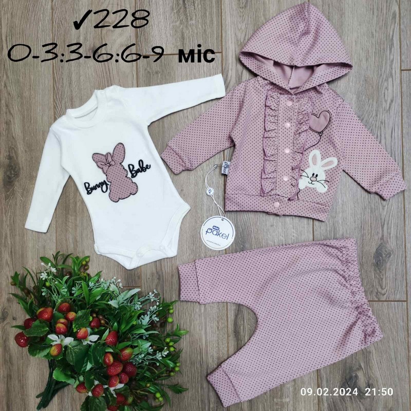 Костюм 3-ка для младенцев 3 шт интерлок (3-6 мес) MiLi_228