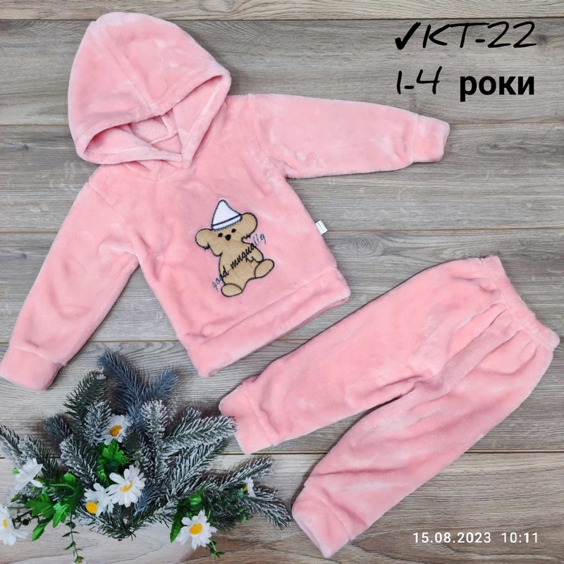 Костюм для дівчаток 4 шт велсофт (1-4 роки) MiLi_KT-22a