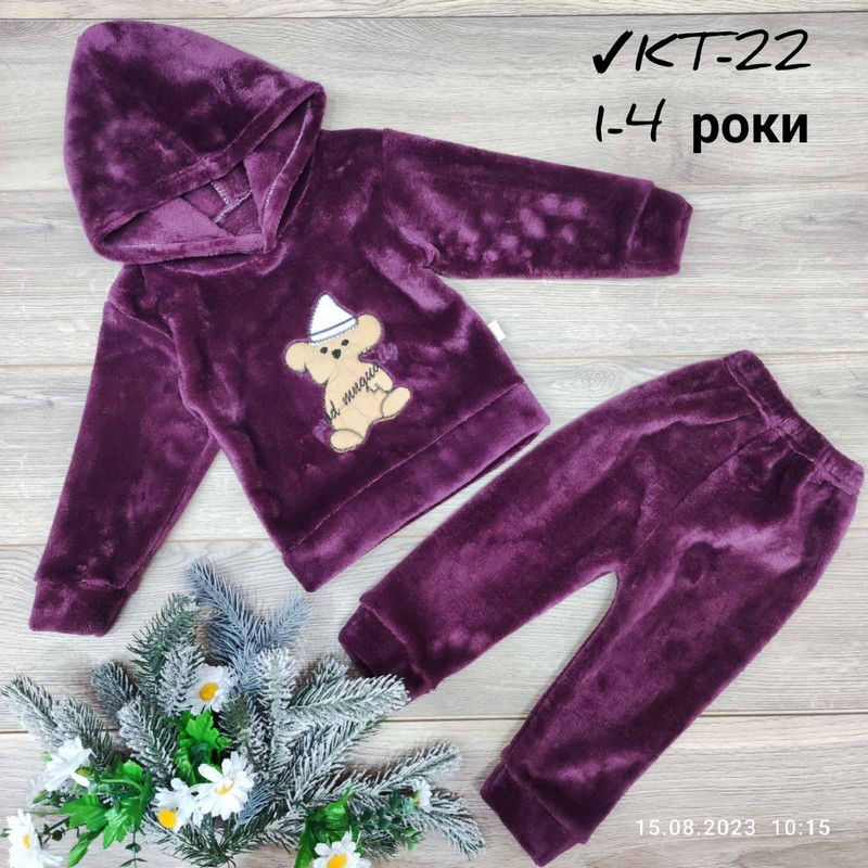 Костюм для дівчаток 4 шт велсофт (1-4 роки) MiLi_KT-22e