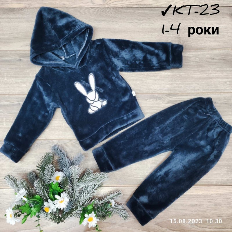 Костюм для дівчаток 4 шт велсофт (1-4 роки) MiLi_KT-23d