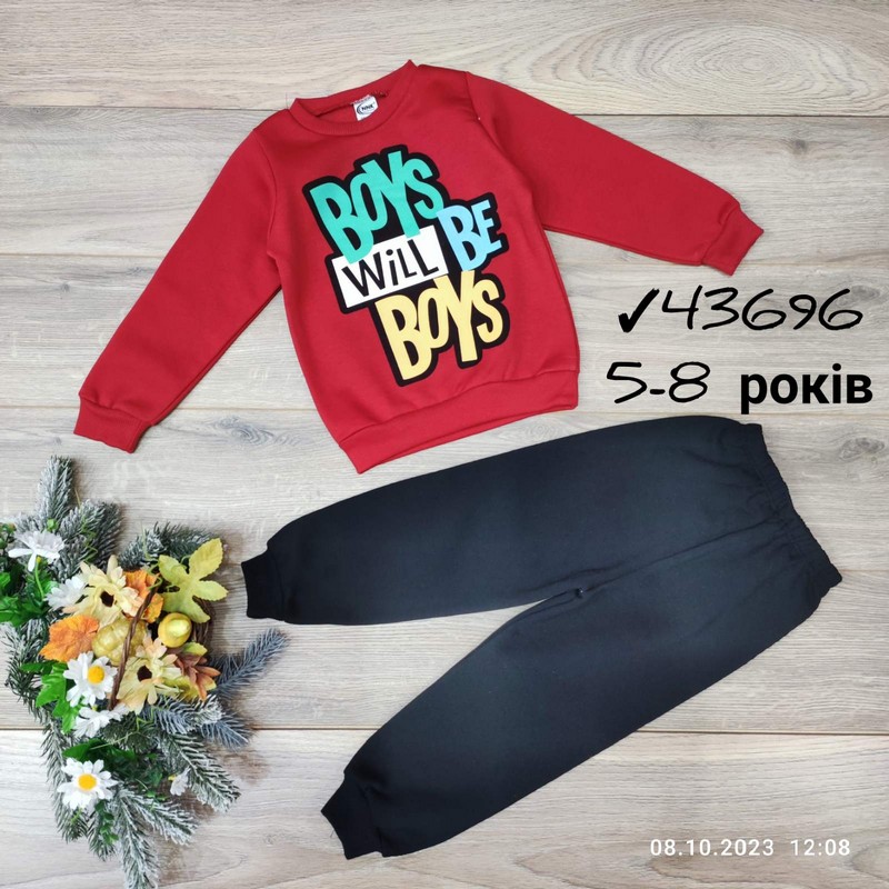 Костюм для мальчиков 4 шт трикотаж/флис (5-8 лет) MiLi_43696c