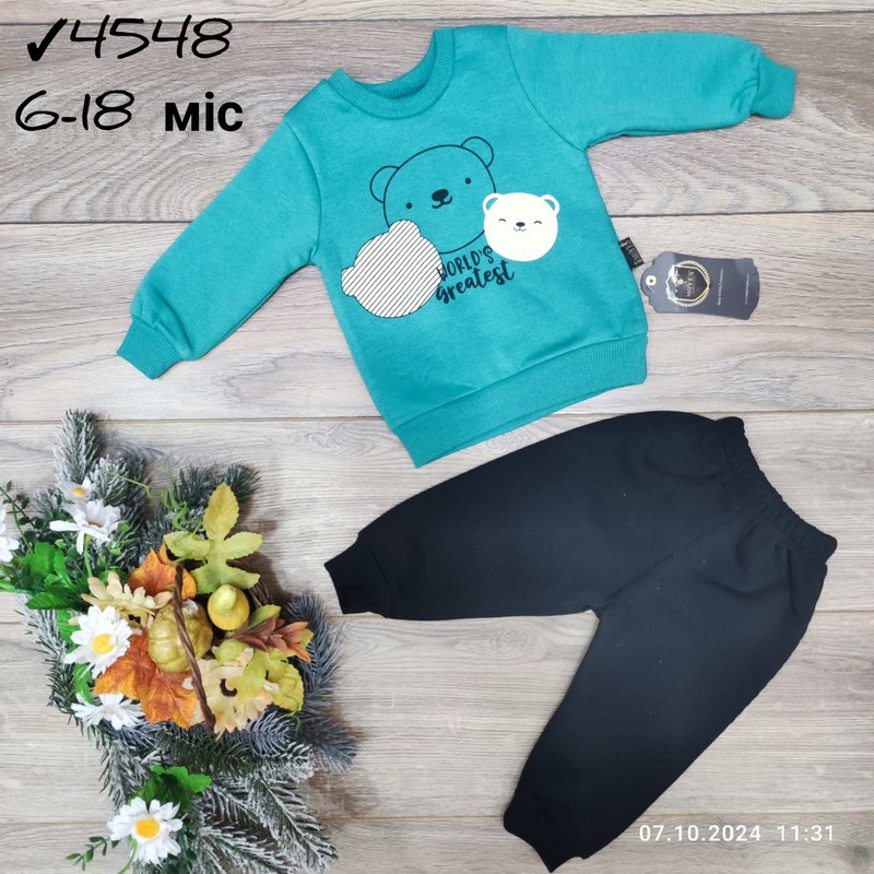 Костюм для младенцев 4 шт трёхнить/флис (6-18 мес) MiLi_4548c