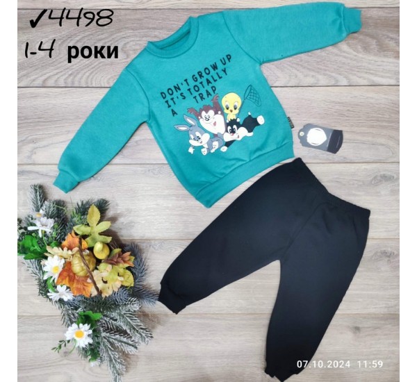 Костюм для хлопчиків 4 шт тринитка/фліс (1-4 роки) MiLi_4498c