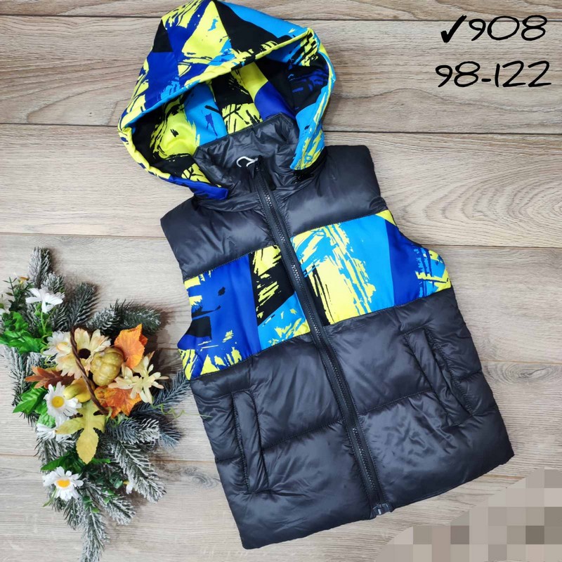 Безрукавка детская 5 шт плащёвка/синтепон (98-122 см) MiLi_908a