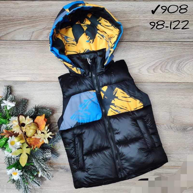 Безрукавка детская 5 шт плащёвка/синтепон (98-122 см) MiLi_908b