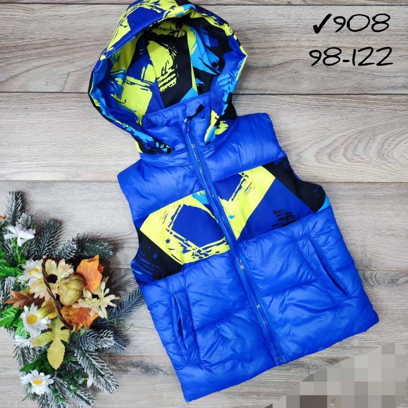 Безрукавка детская 5 шт плащёвка/синтепон (98-122 см) MiLi_908d