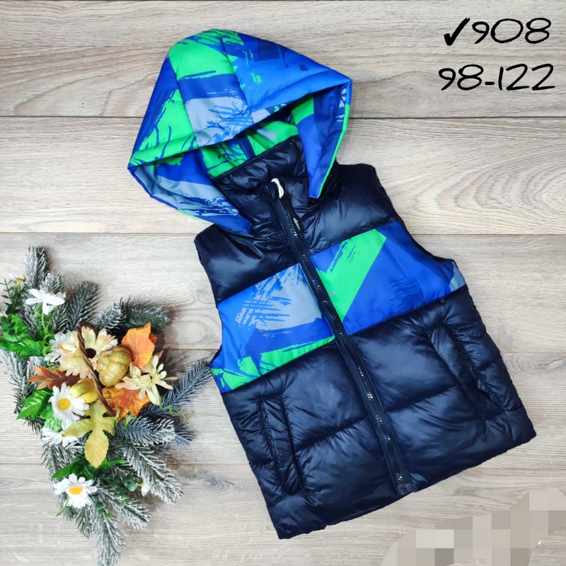 Безрукавка детская 5 шт плащёвка/синтепон (98-122 см) MiLi_908e