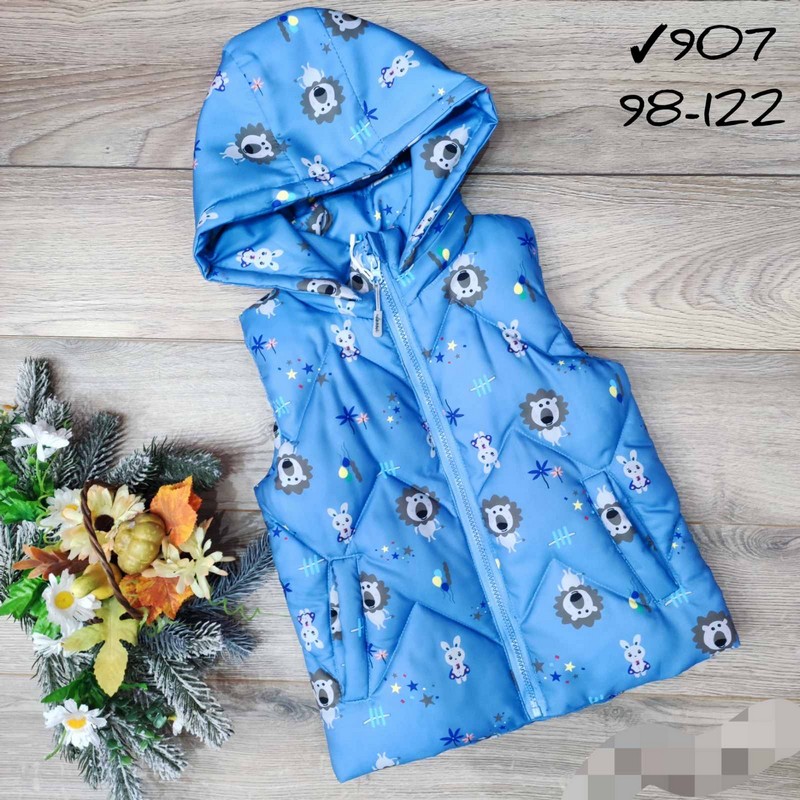 Безрукавка детская 5 шт плащёвка/синтепон (98-122 см) MiLi_907a