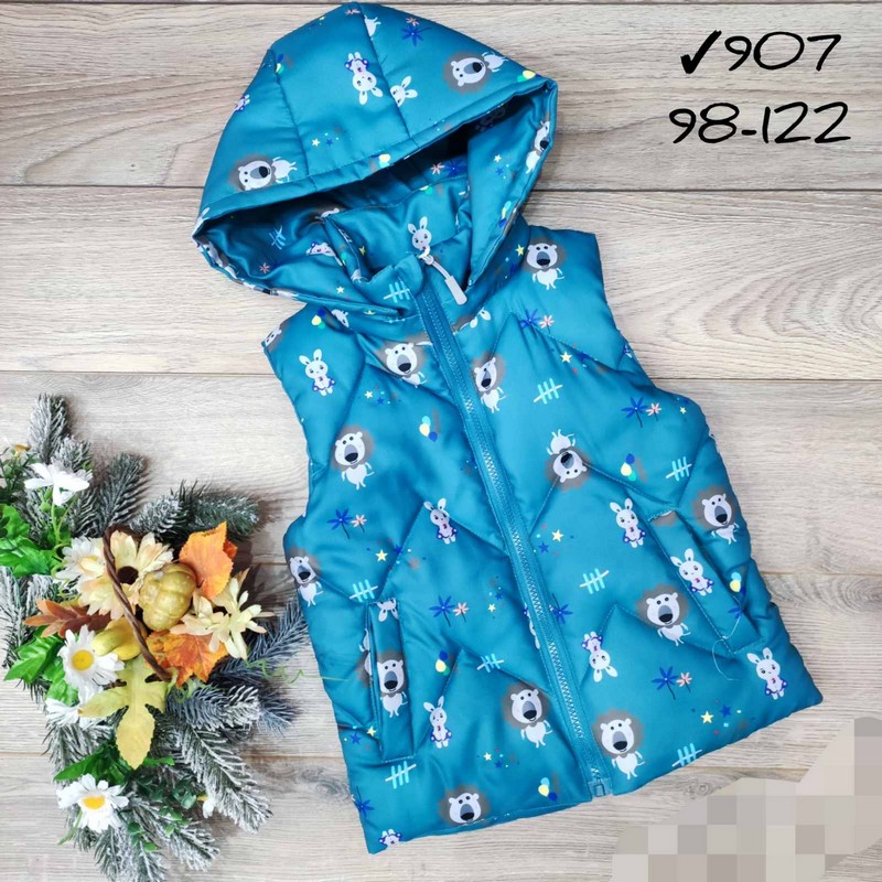 Безрукавка детская 5 шт плащёвка/синтепон (98-122 см) MiLi_907b