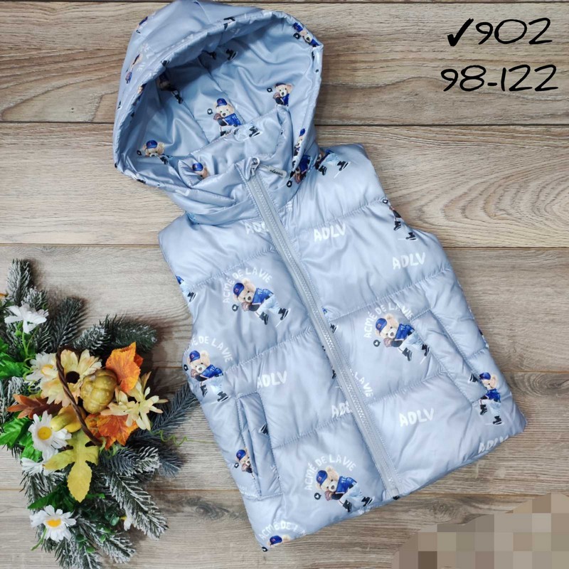 Безрукавка детская 5 шт плащёвка/синтепон (98-122 см) MiLi_902a