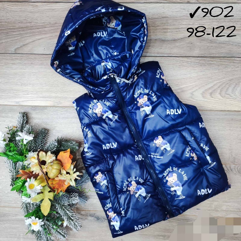 Безрукавка детская 5 шт плащёвка/синтепон (98-122 см) MiLi_902b