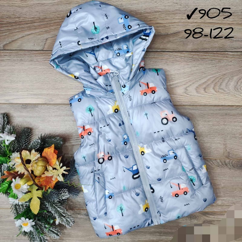 Безрукавка детская 5 шт плащёвка/синтепон (98-122 см) MiLi_905a