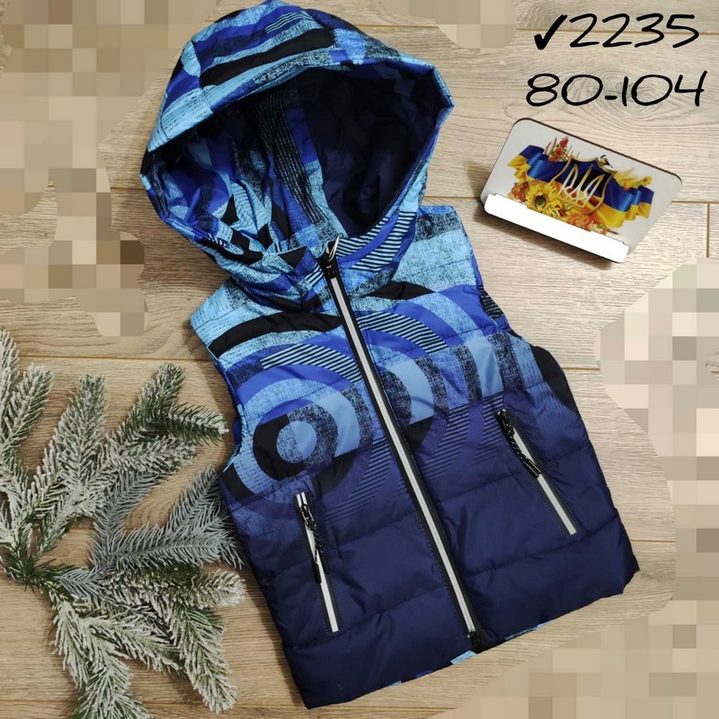 Безрукавка детская 5 шт плащёвка/синтепон (80-104 см) MiLi_2235a