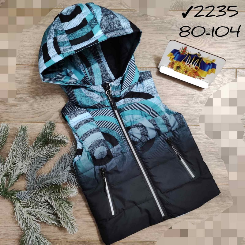 Безрукавка дитяча 5 шт плащівка/синтепон (80-104 см) MiLi_2235b