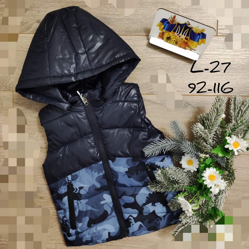 Безрукавка детская 5 шт плащёвка/синтепон (92-116 см) MiLi_L-27a