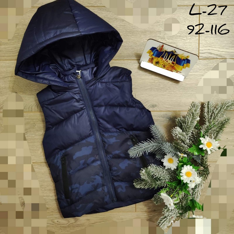 Безрукавка детская 5 шт плащёвка/синтепон (92-116 см) MiLi_L-27b