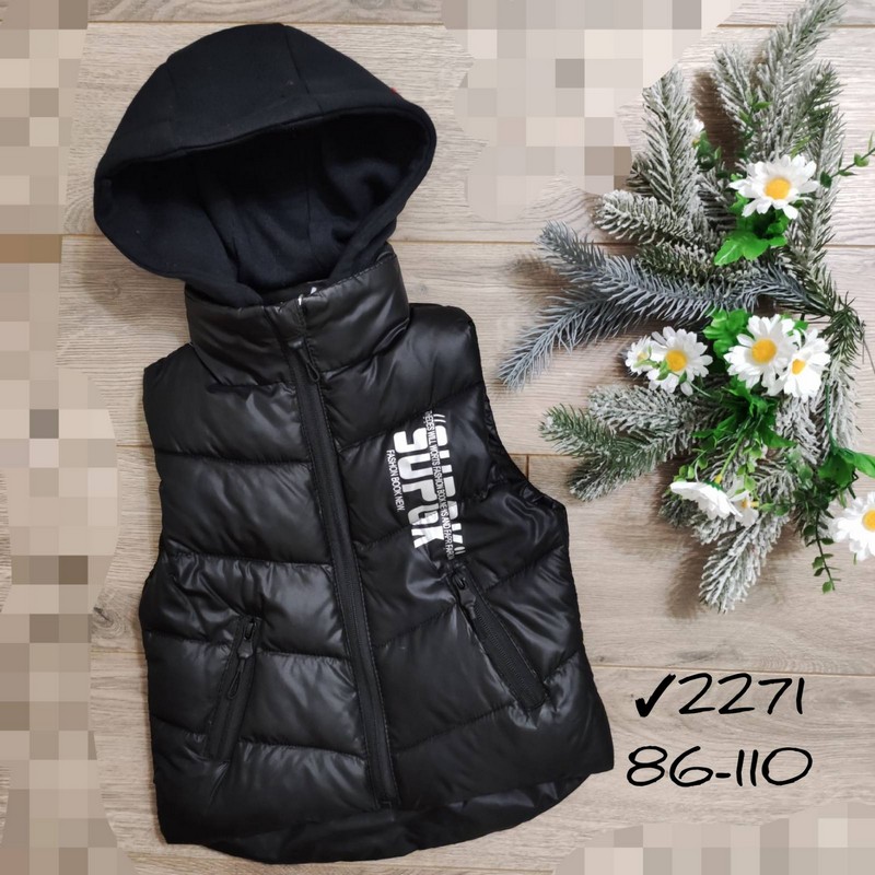 Безрукавка детская 5 шт плащёвка/синтепон (86-110 см) MiLi_2271a