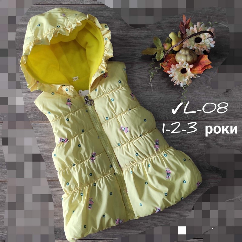 Безрукавка детская 3 шт плащёвка/синтепон (1-3 года) MiLi_L-08a